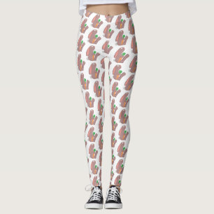 Leggings Mignons lapin lapin lapin assis avec dessin de car