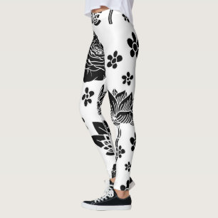 Leggings Mikitiez terre natale nature selfloe fleur rose