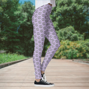 Leggings Mini Pretzel Snacks sur Lilac (ou toute autre fête