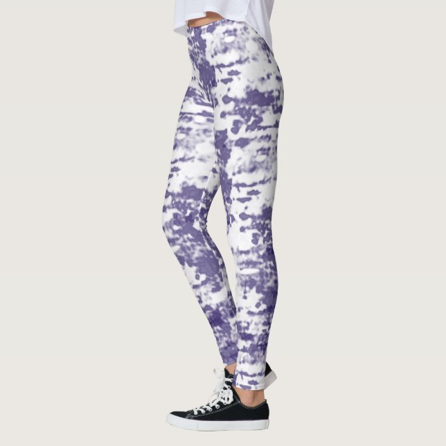 Leggings Minimalisme blanc bleu art Abstrait (Gauche)