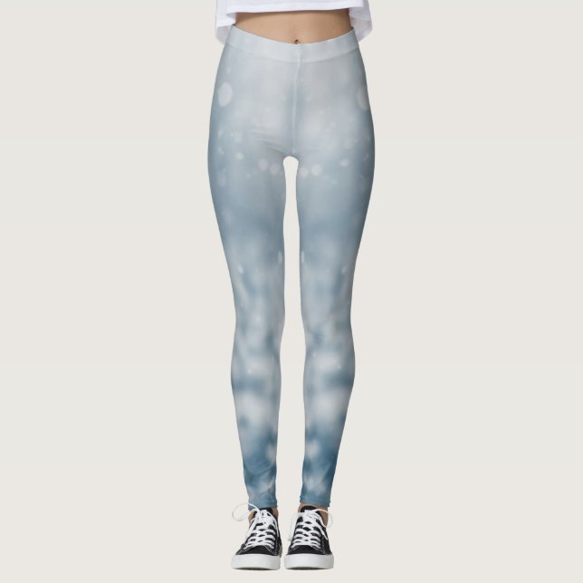 Leggings Minimaliste Gris Personnalisé Hello Winter (Devant)