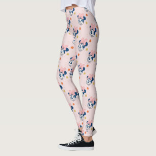 Leggings Minnie Mouse souriante motif floral