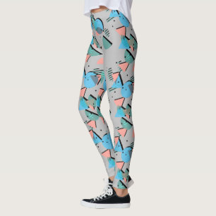 Leggings Mint Green Coral bleu Blush Pink les années 50 Art