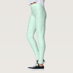 Leggings Mint Green Funky GeoMetric