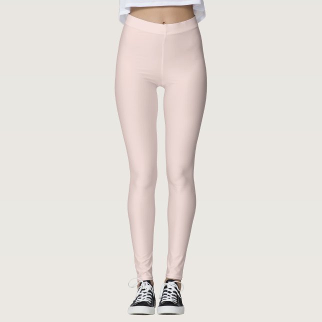 Leggings Minuscule rose vif uni élégant chic (Devant)