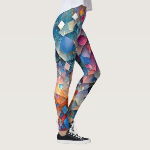 Leggings "Mirage Cascade" Art Abstrait coloré