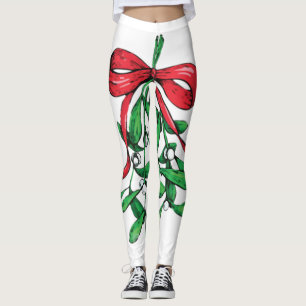 Leggings Mistletoe de Noël en dessous de la ceinture drôle 
