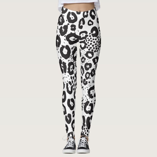 Leggings Mixte Poster de animal Snow Leopard Cheetah (Devant)