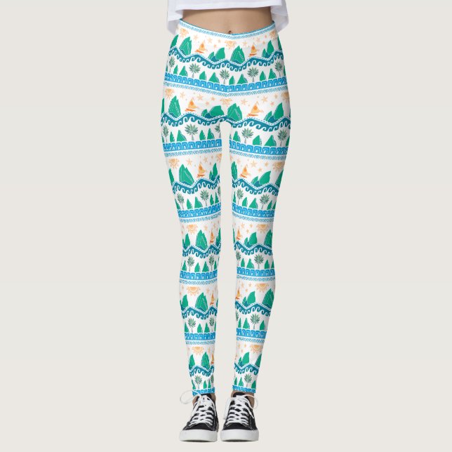 Leggings Moana| La Terre Et La Mer Sont Un - Motif (Devant)