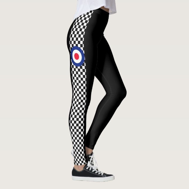Leggings Mod Roundel Scooter Style Checkers Décor on (Droite)