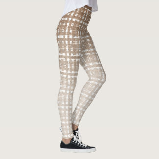 Leggings Mode de très bon goût bronzage de plaid de