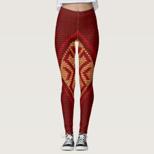Leggings Mode géométrique vintage classique coloré tendance
