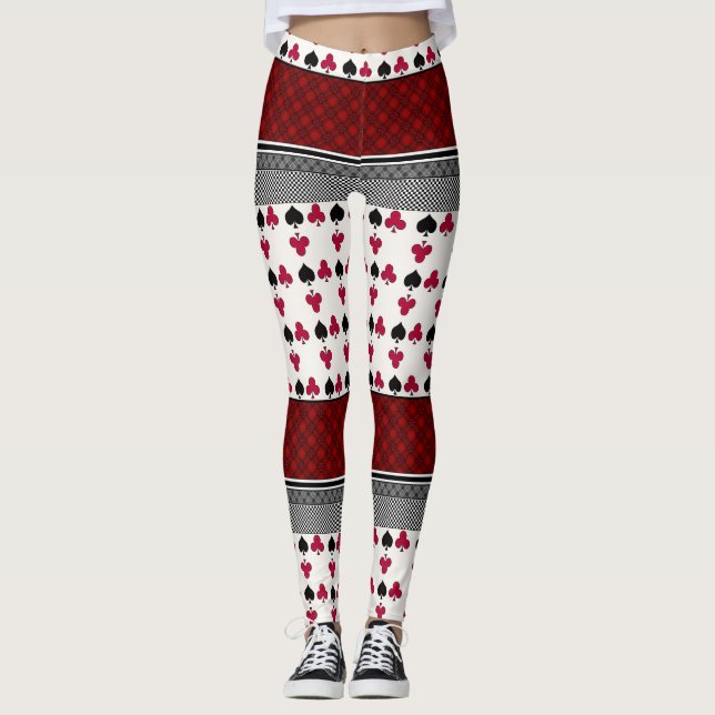 Leggings mode noir et rouge pour la jeunesse jeu p (Devant)