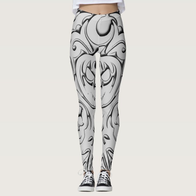 Leggings Modèle de crâne grippé (Devant)