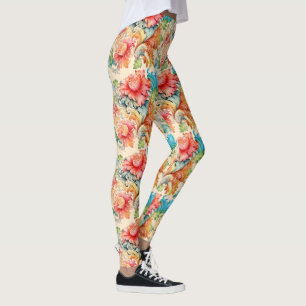 Leggings Modèle de floraison Vintage victorienne