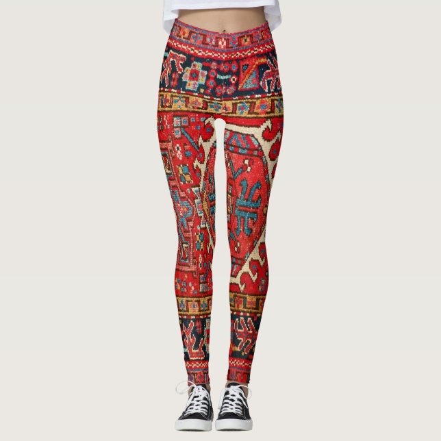 Leggings Modèle de tapis persan traditionnel (Devant)