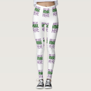 LEGGINGS MODÈLE DE TEXTE D'IMAGE BLANCHE SIMPLE MODERNE