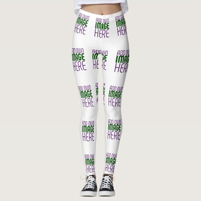 LEGGINGS MODÈLE DE TEXTE D'IMAGE BLANCHE SIMPLE MODERNE (Devant)