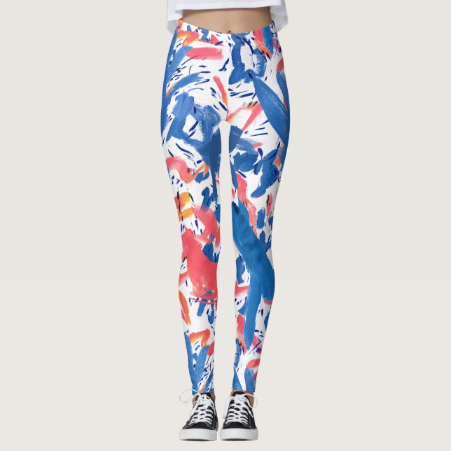 Leggings Modèle floral Abstrait (Devant)