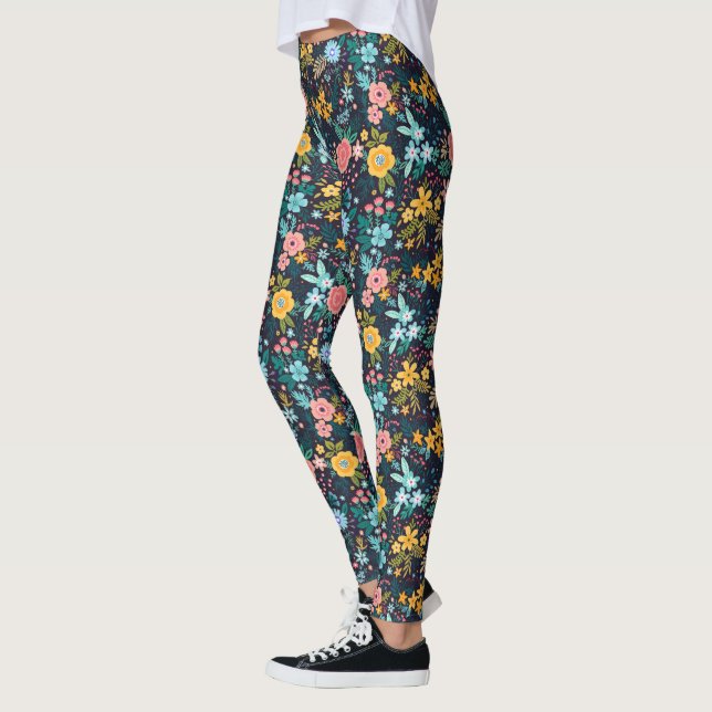 Leggings Modèle Floral Coloré (Gauche)