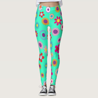 Leggings Modèle floral coloré