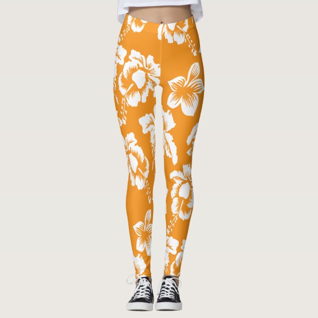 Leggings Modèle floral hawaïen (Devant)
