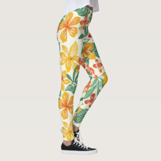 Leggings Modèle floral tropical vibre