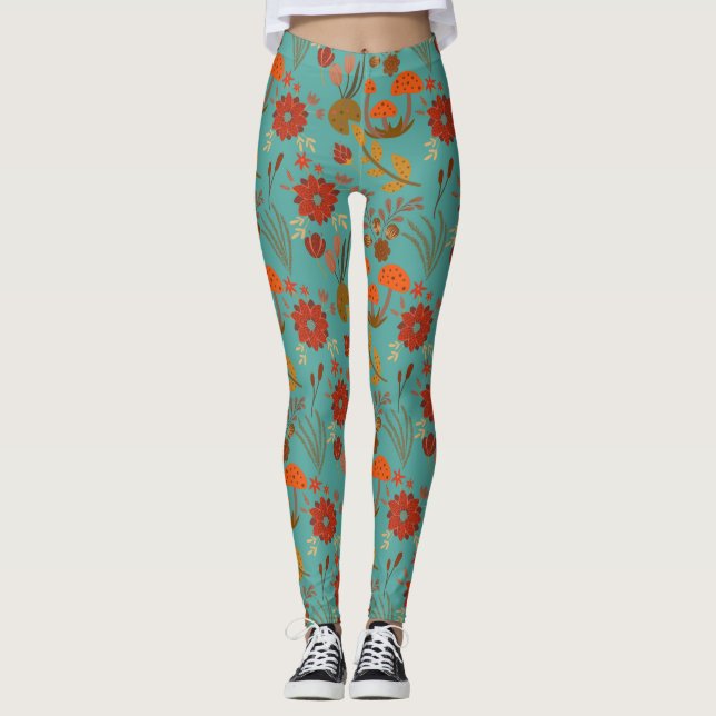 Leggings Modèle floral unique (Devant)