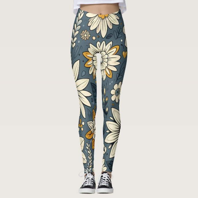 Leggings Modèle Floral vintage (Devant)