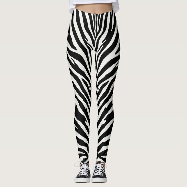 Leggings Modèle Zèbre sauvage (Devant)