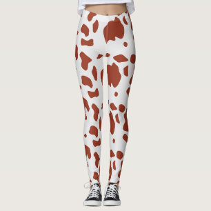 Leggings Moderne Chic Ayrshire Poster de animal de vache Mo