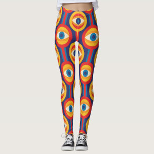 Leggings Moderne du milieu du siècle : géométrique abstrait