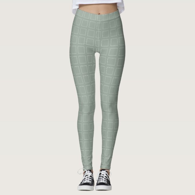 Leggings Moderne Elégant Modèle tendance Pastel Vert couleu (Devant)