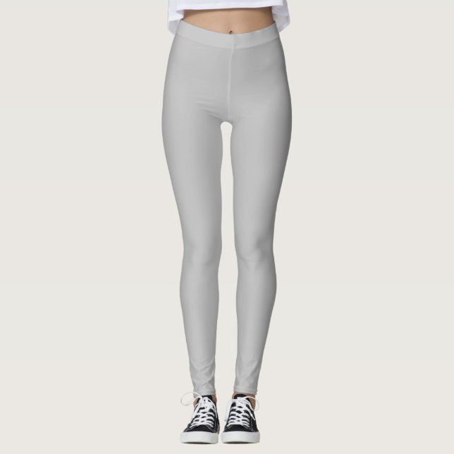 Leggings Moderne et élégant À damiers noir et argent (Devant)