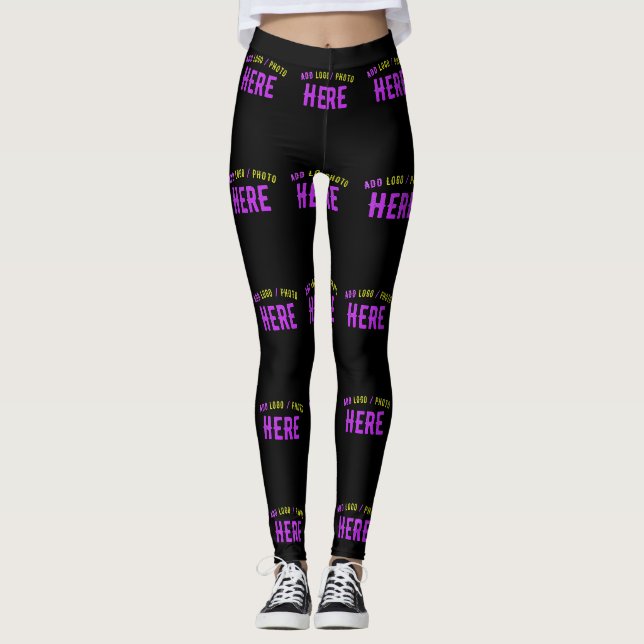 LEGGINGS MODERNE ET MODERNE PERSONNALISABLE NOIR VÉRIFIÉ (Devant)