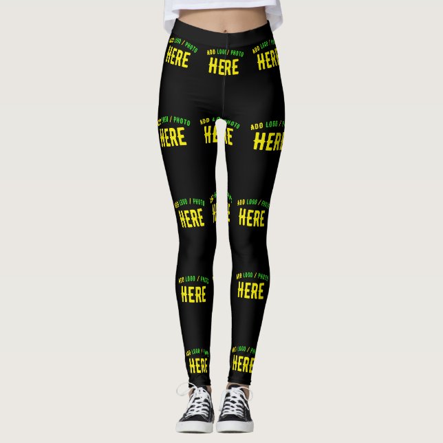 LEGGINGS MODERNE ET MODERNE PERSONNALISABLE NOIR VÉRIFIÉ (Devant)