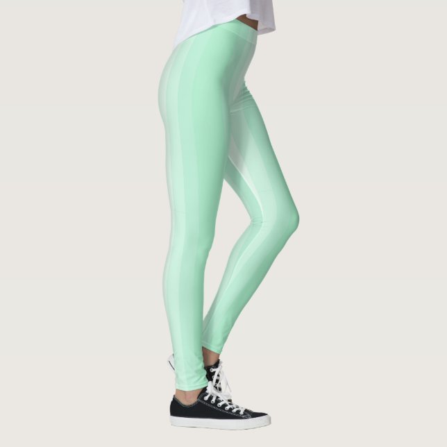Leggings Moderne Mint Green Grandes Blancs Modèle tendance (Droite)