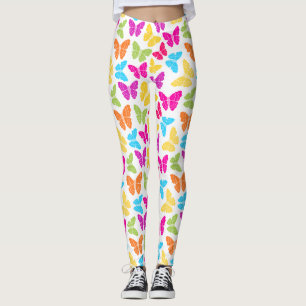 Leggings Moderne Vibrant Arc-en-ciel Butterfly mûre Motif