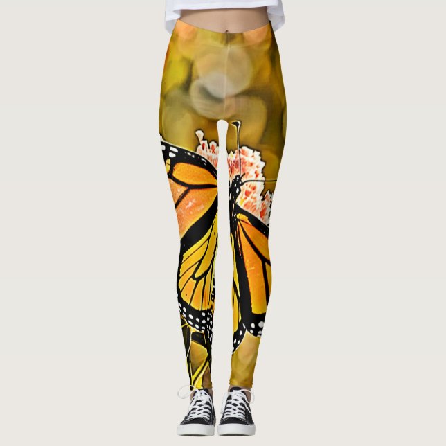 Leggings  Monarch Butterfly Garden Art (Devant)