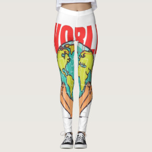 Leggings Monde – Conception de globe d'aventure de voyage
