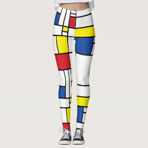 Leggings Mondrial Minimaliste Géométrique De Stijl Art Mode