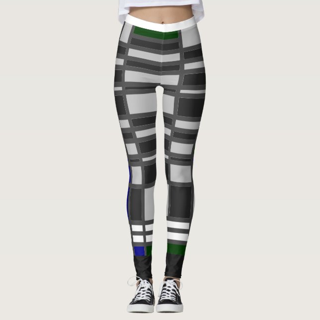 Leggings Mondrian Inspiré 3 [Couleur sur le dos] (Devant)
