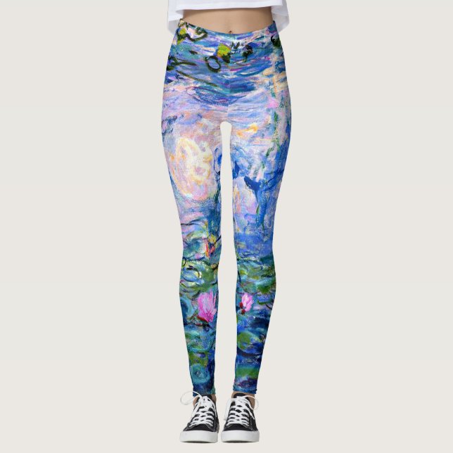 Leggings Monet : Water Lys 1919, célèbre peinture, (Devant)