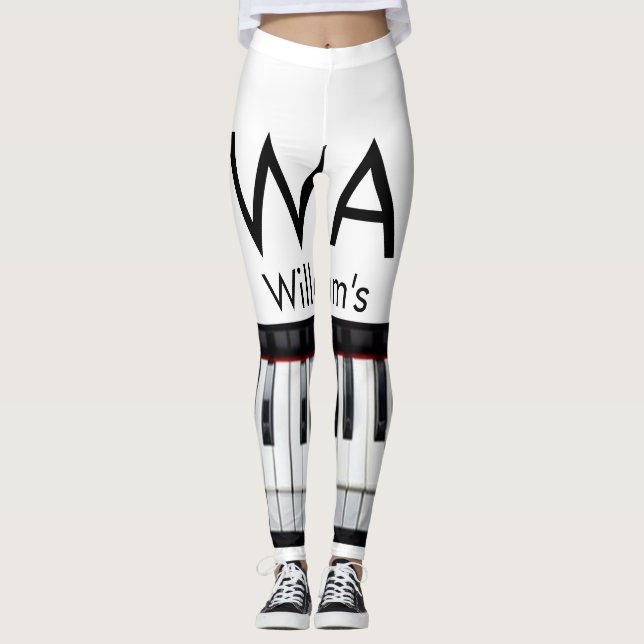 Leggings Monogramme ajouter le nom de la lettre initiale te (Devant)