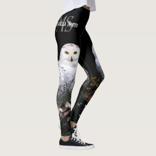 Leggings Monogramme de nom personnalisé de majestueuse chou