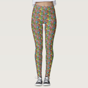 Leggings Monstre coloré de Kawaii Halloween