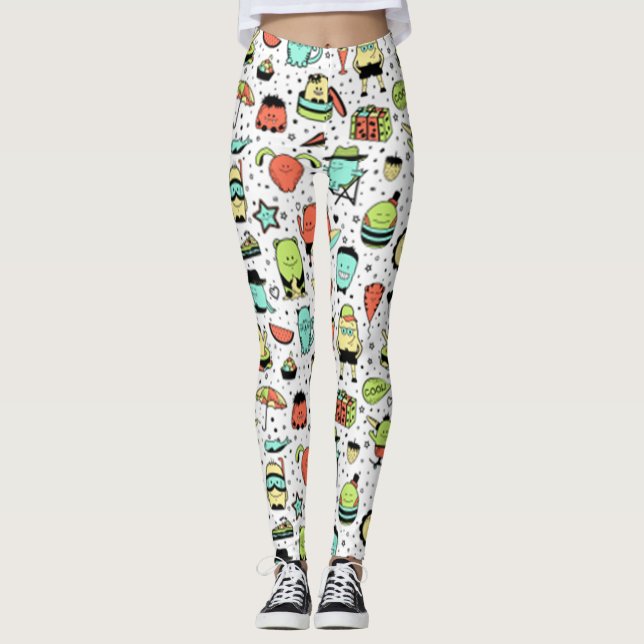 Leggings Monstres amusants (Devant)