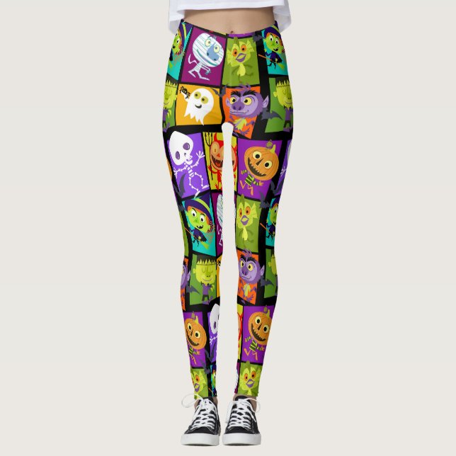 Leggings monstres de Halloween (Devant)