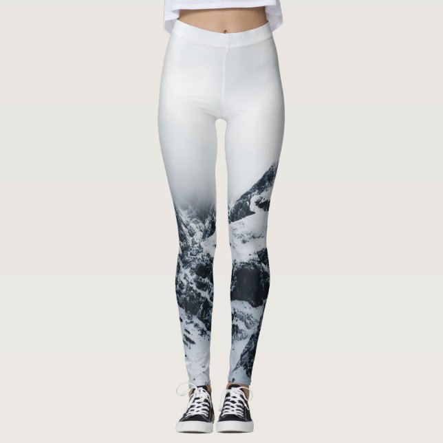 Leggings Montagnes majestueuses sous les nuages (Devant)