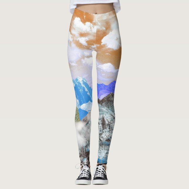 Leggings Montagnes (montage photo) 2 (Devant)